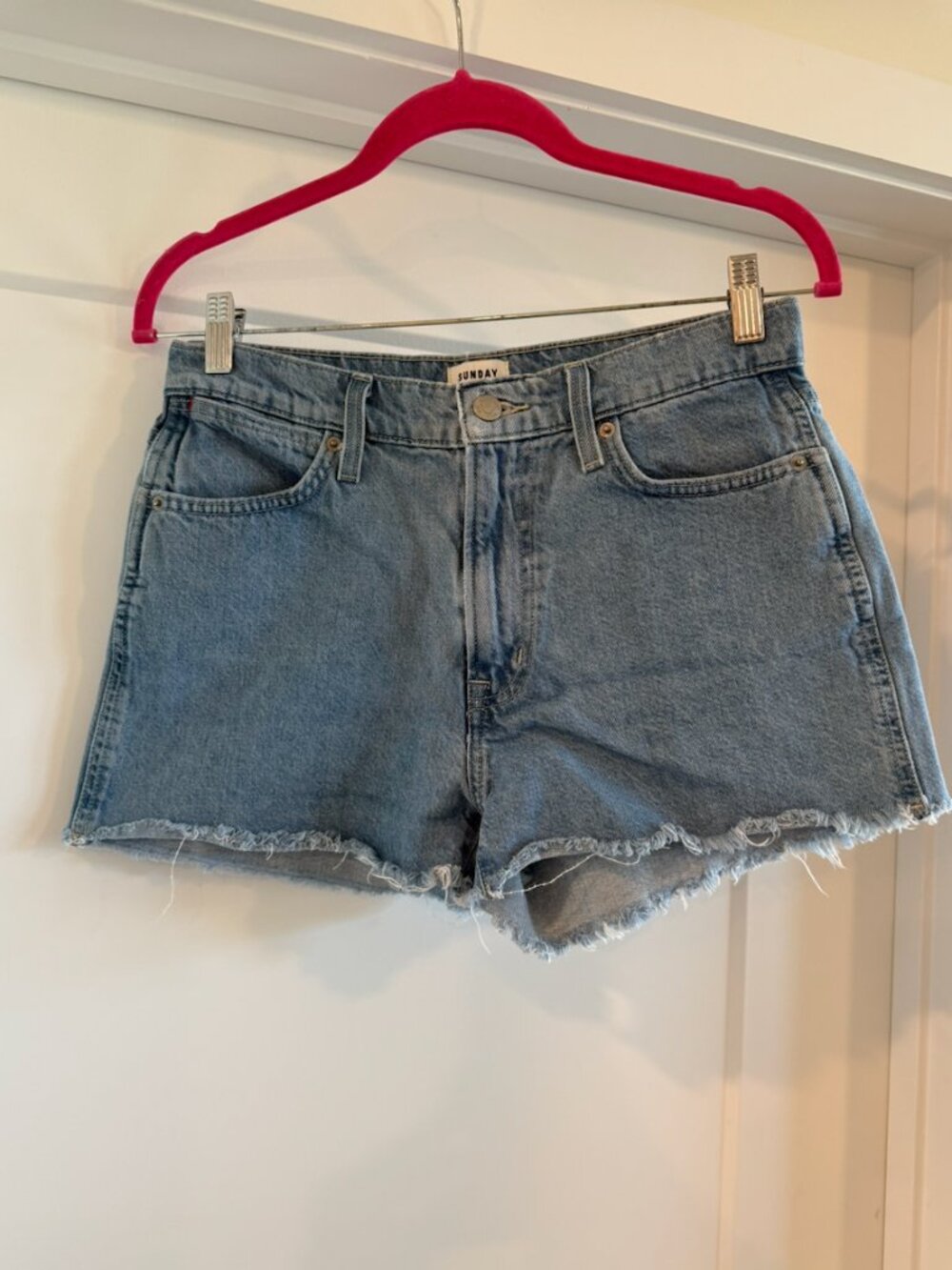 Aritzia Sunday Best Light Wash Denim Shorts – Size 27